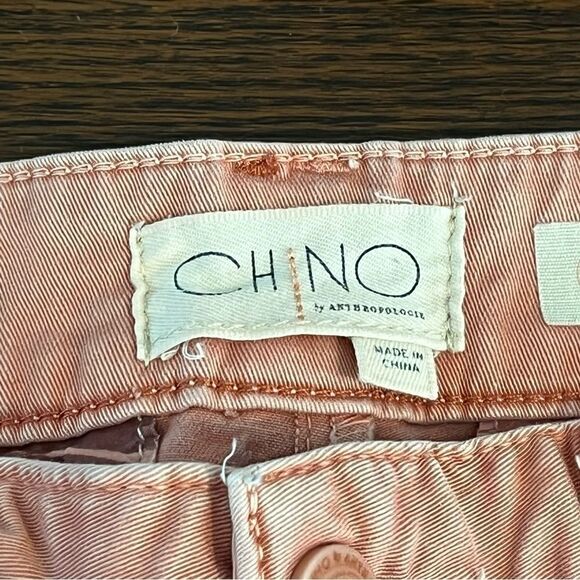 Women's Anthropologie Coral Relaxed Chino Pants - Picture 6 of 10
